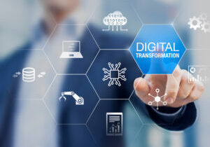 Digital transformation technology strategy, digitization and digitalization of business processes and data, optimize and automate operations, customer service management, internet and cloud computing